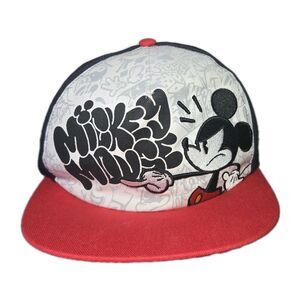 NWOT Disney Mickey Mouse Baseball Snapback Hat Adult Size 22"- 23 1/2" NEW